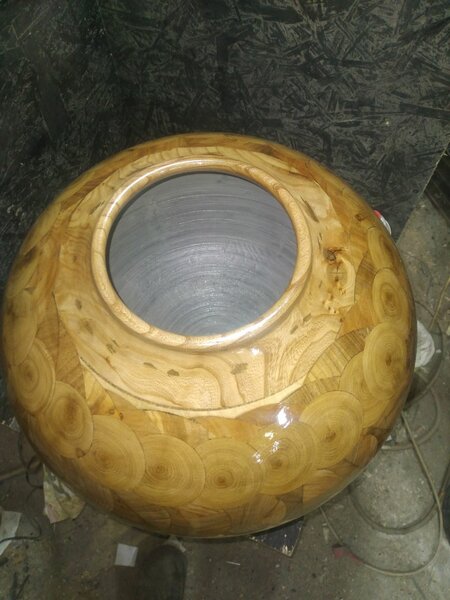 Деревянная посуда. N2 Ваза напольная.