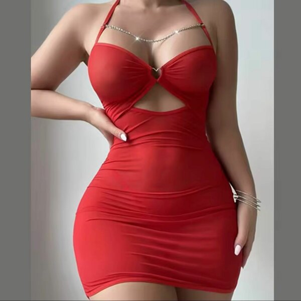 Robe moulante satinée sexy