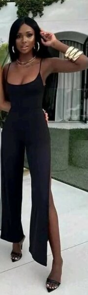 Stylish women's dress with an open back black