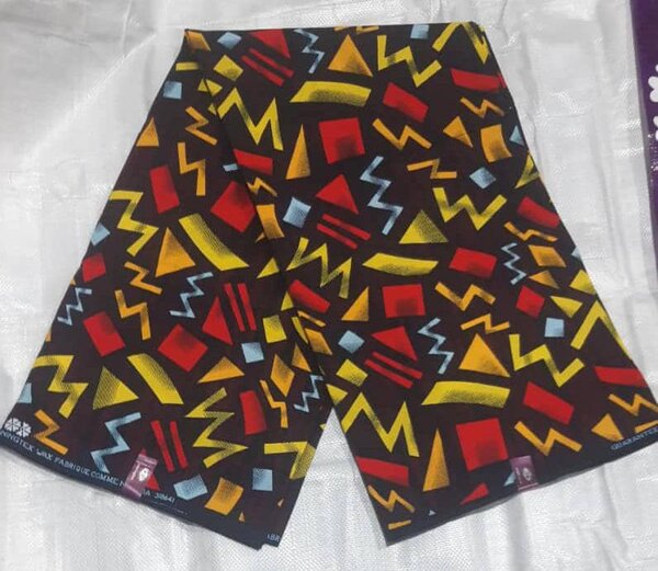 Original Cotton Wax Chitenge Fabric with 6 Yard Print