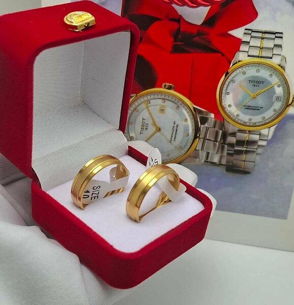 Ensemble d'Alliances et Montres Unisexes