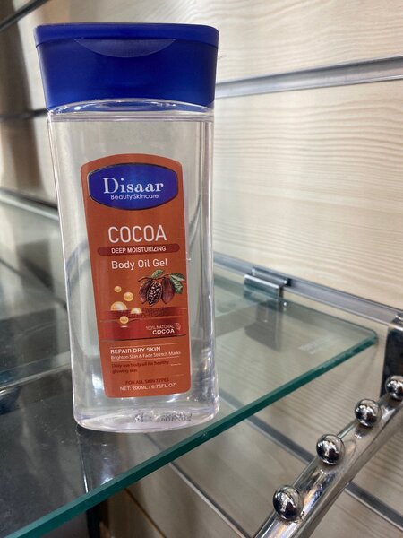 Gel huile pour le corps au cacao