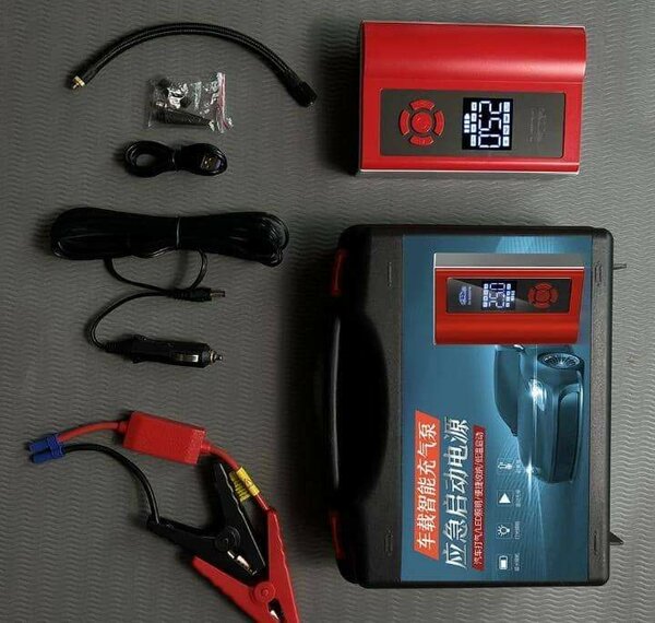 Pompe à air pour les pneus de voitures.