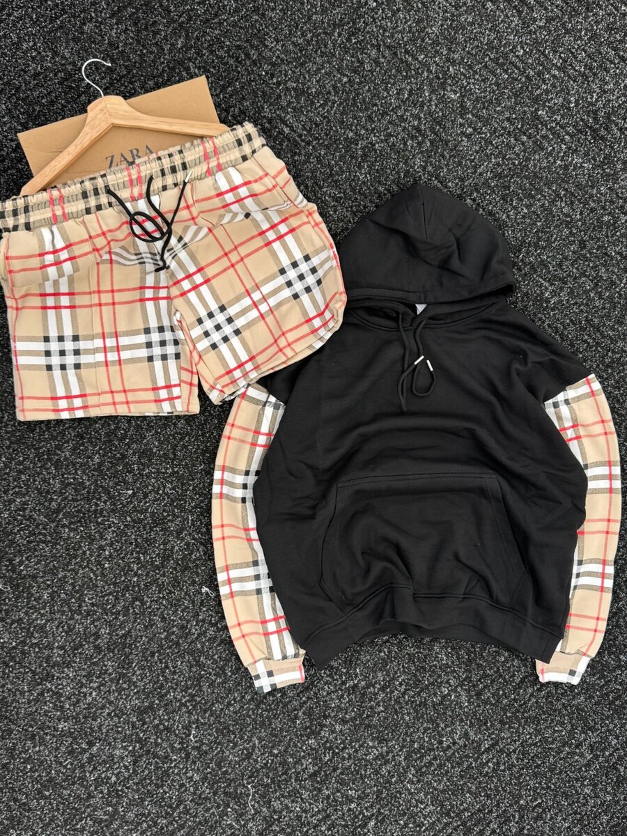 Ensemble Hoodies et Shorts Casual