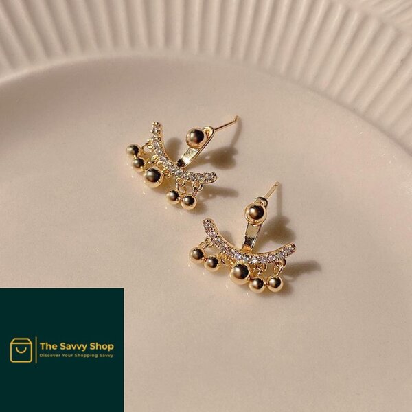 Gold plated cubic zirconia earrings