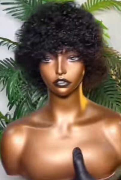 Perruque bouclée afro noire