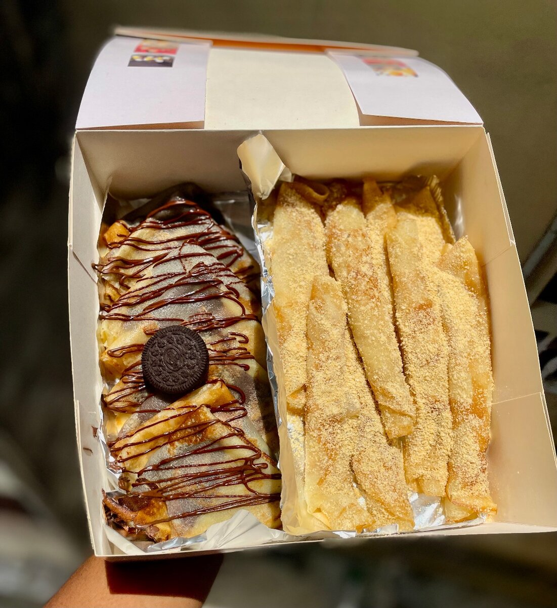 Crêpes nature et chocolat