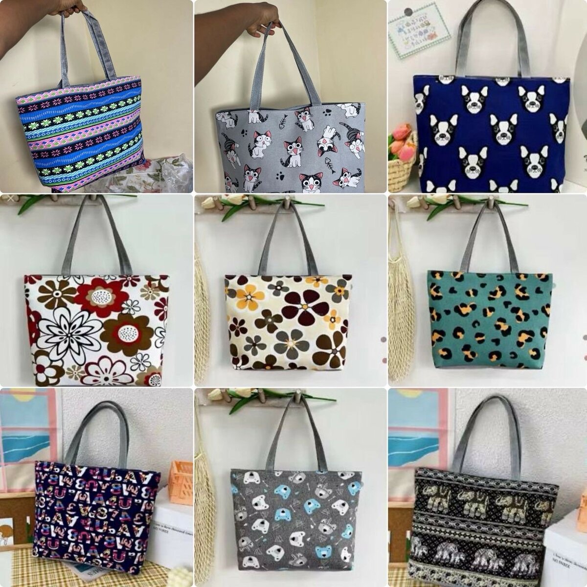 Sacs fourre-tout imprimés tendance