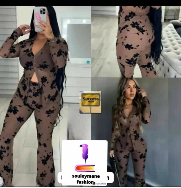 Ensemble Floral Femme Élégant