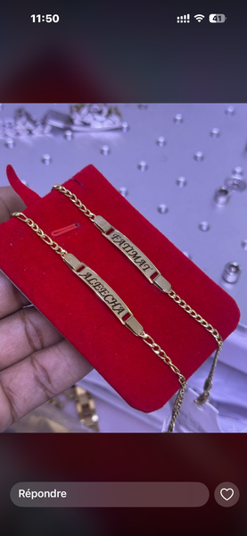 Bracelets personnalisables doré