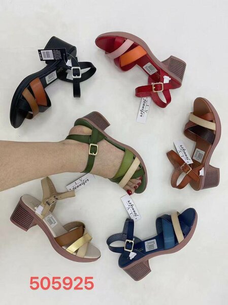 Sandales à talons multicolores