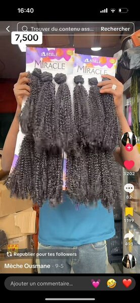 Cheveux vierges Remy 8 pouces