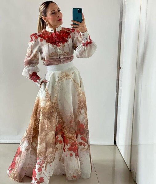 Robe longue florale élégante