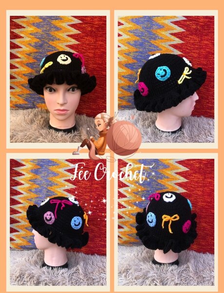 Chapeau En Crochet Coloré