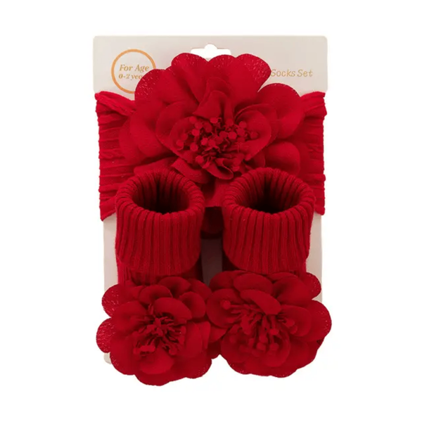 Ensemble bébé bandeau et chaussettes