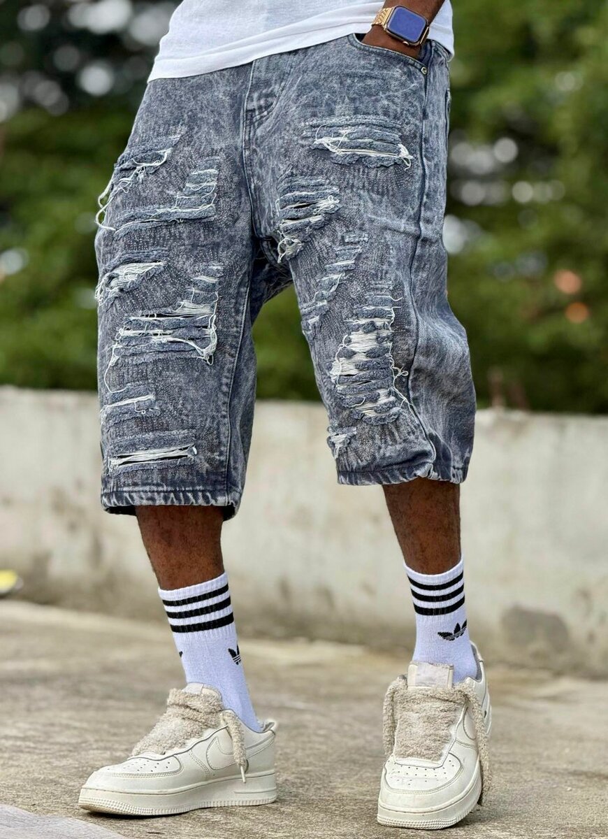 Bermudas en denim pour hommes