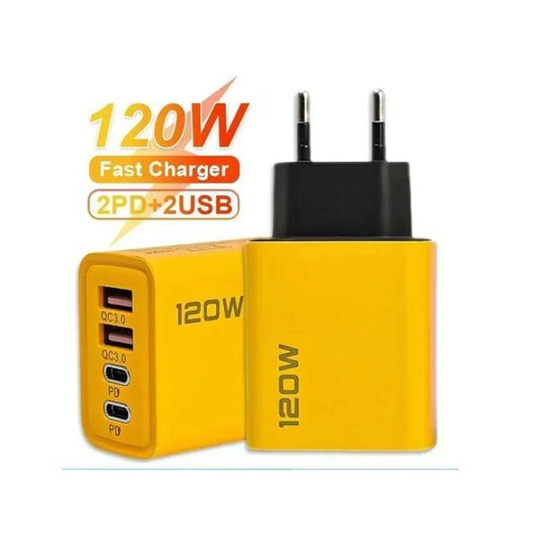 Chargeur Rapide 120W 2PD+USB