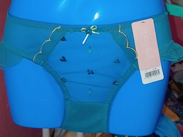 Culotte en dentelle bleue