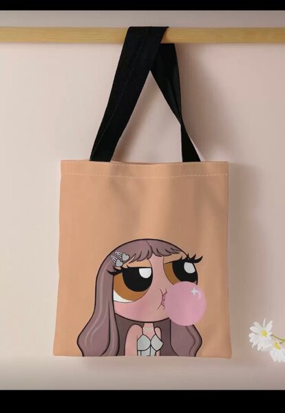 Sac cabas imprimé personnage