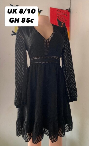 Black flair dress