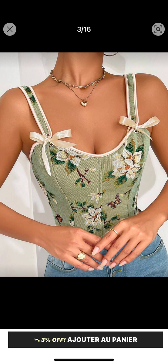Corset fleuri chic