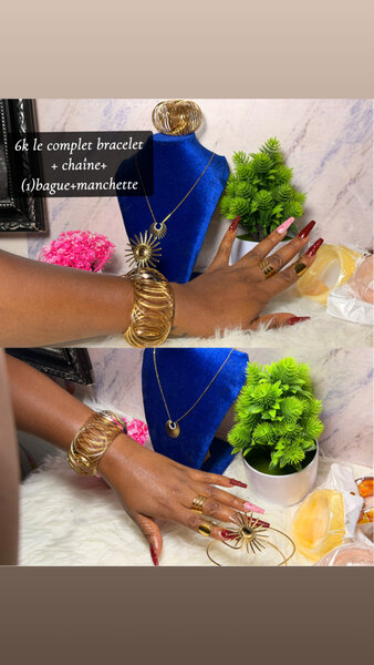 Parure élégante dorée