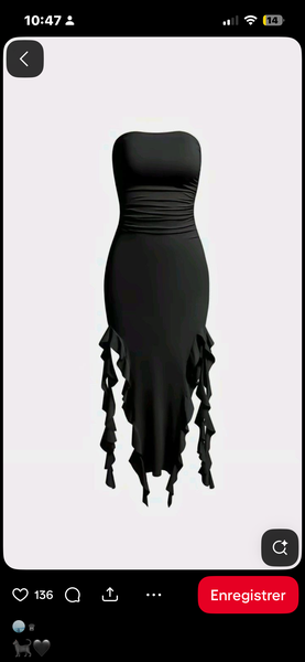 Robe noire élégante soirée