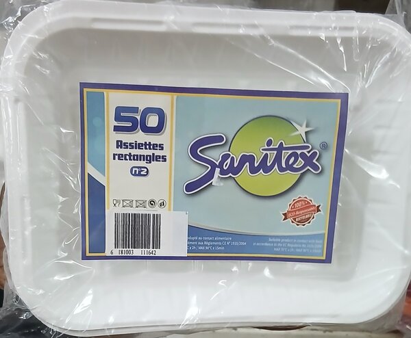 Assiettes Rectangulaires Jetables