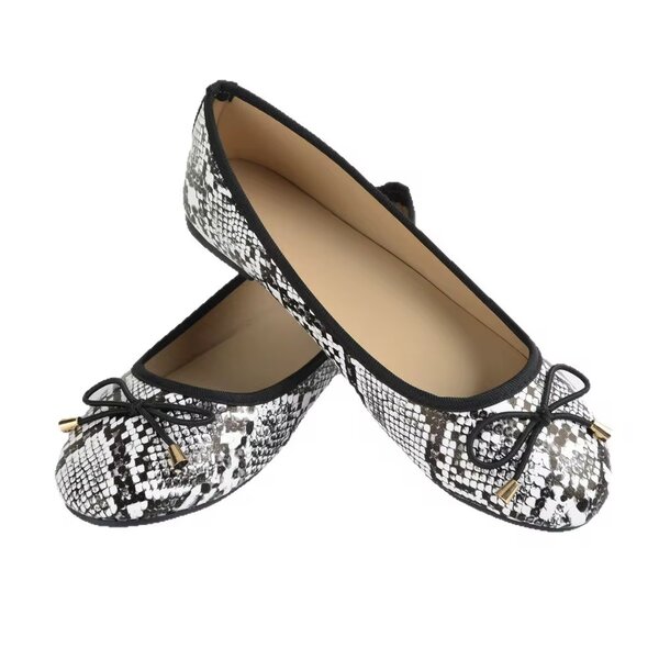 Ballerines en cuir serpent