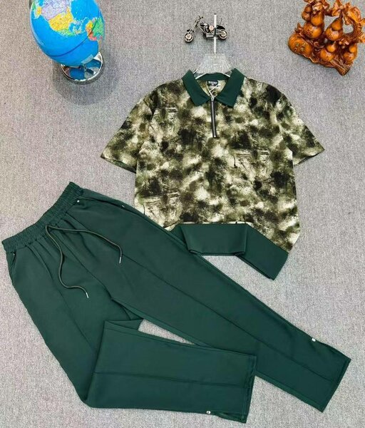 Ensemble polo vert homme