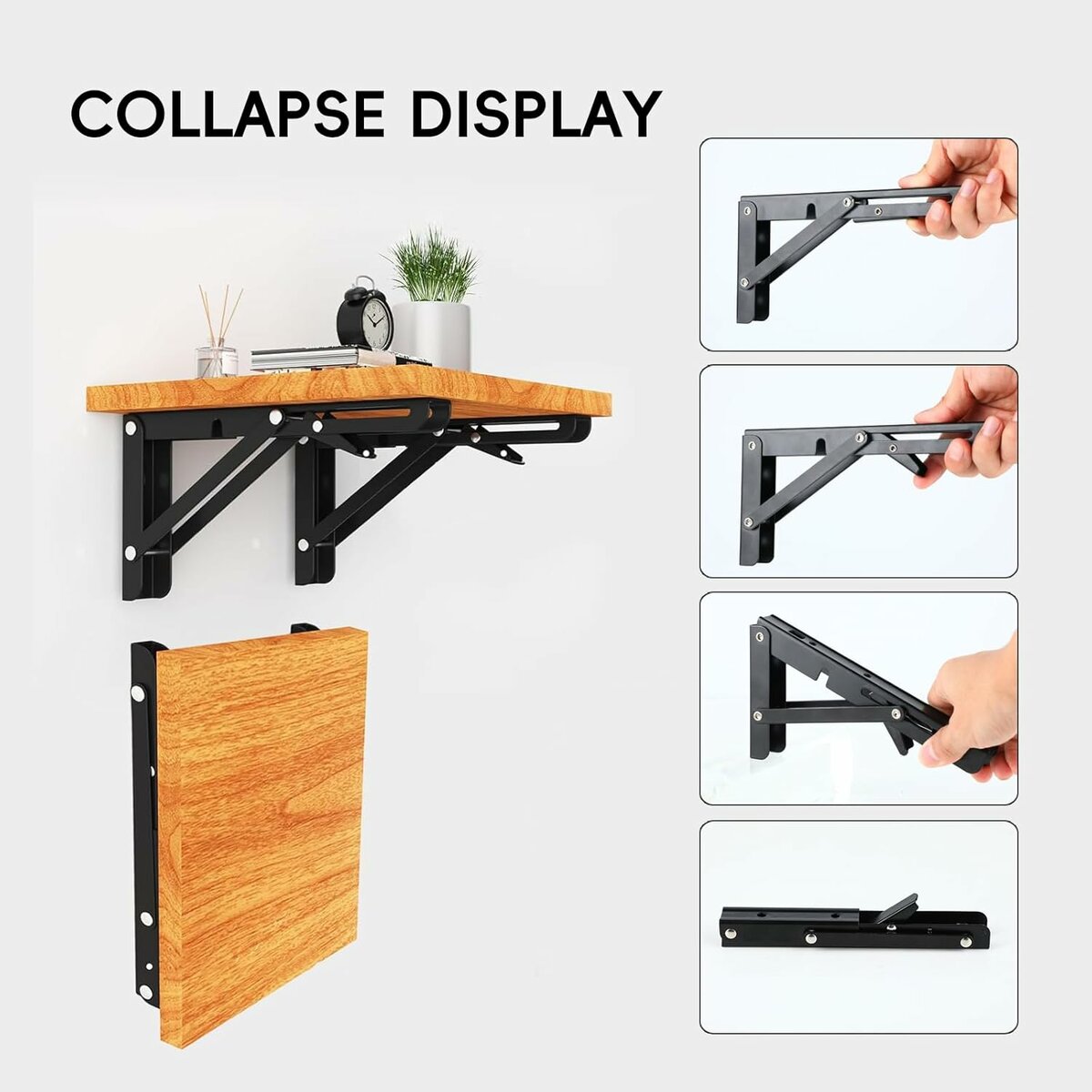 Support étagère murale pliable