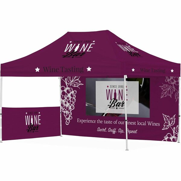 Ovation Sublimated Gazebo 4.5m X 3m - 1 Short Half-Wall Skin