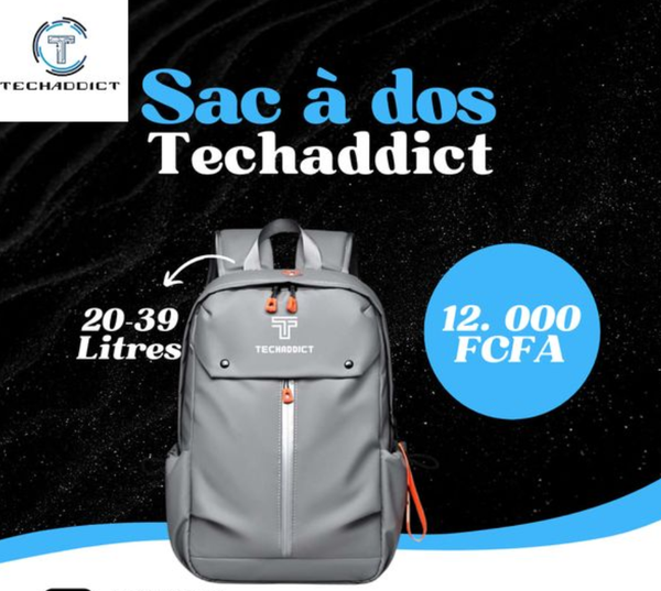 Sac à dos Multifonctions TECHADDICT grande résistance – Unisexe - réfléchissant .Gris