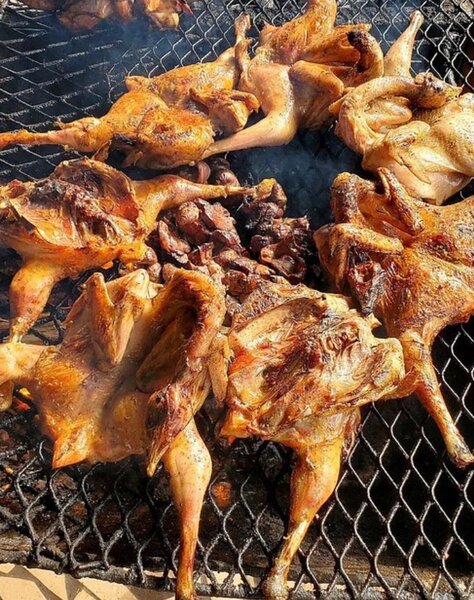 Pintade flambée épicé