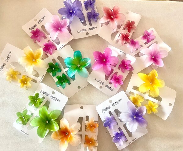 Floral Hair Clips Set