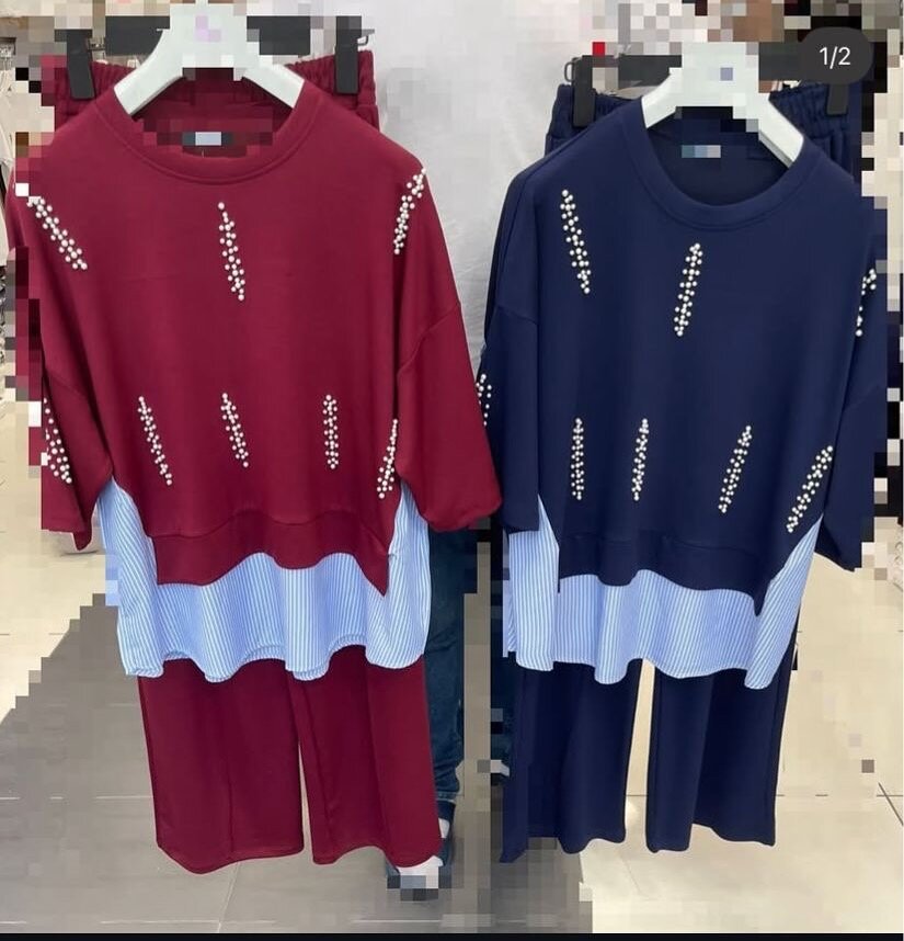 Ensemble décontracté perlé femme