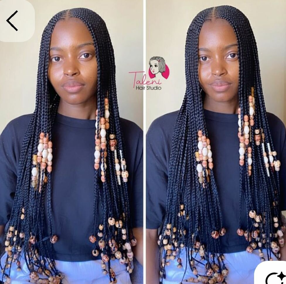 Perruque Tresse Synthétique avec Perles