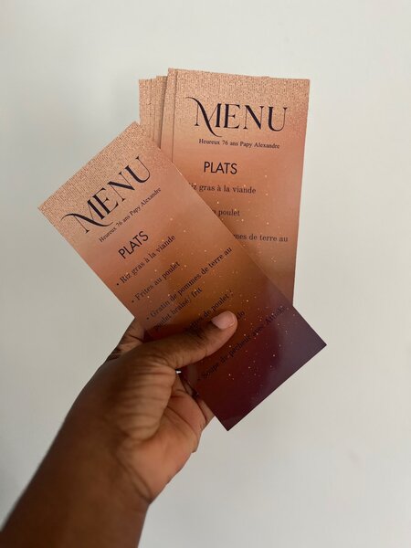Menus de Mariage Élégants