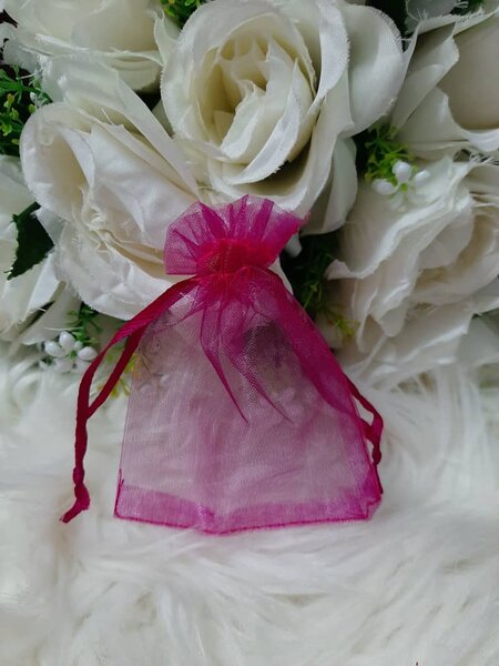Sac organza rose foncé