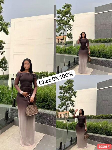 Robe longue dégradée élégante