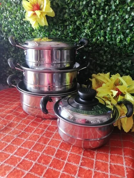 Ensemble 4 soupières inox