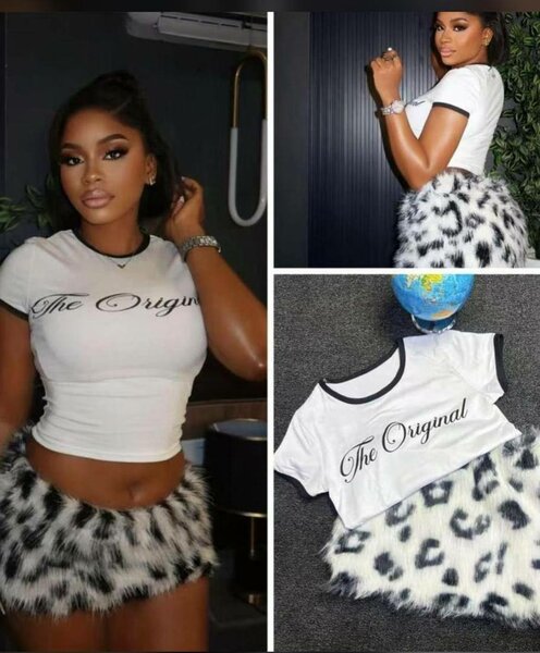 Set t-shirt 'The Original' et jupe peluche