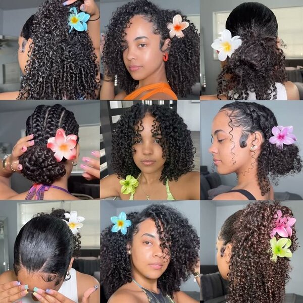 Pinces à cheveux fleurs colorées