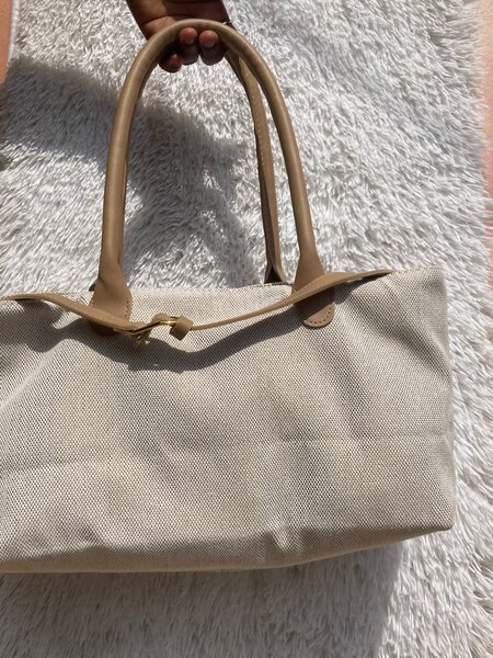 Sac cabas en toile beige