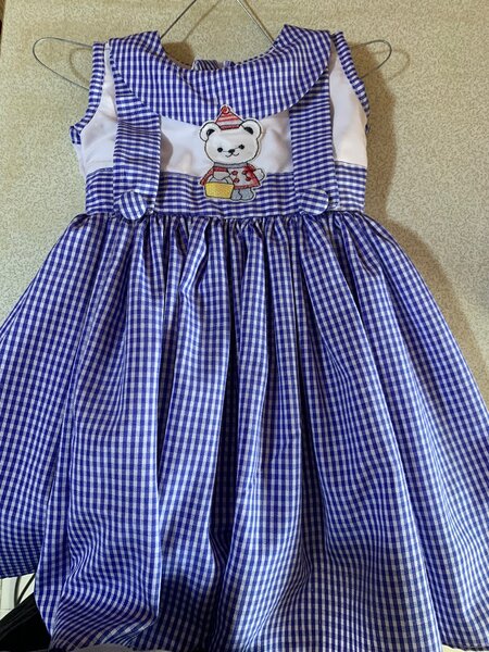 Robe Enfant Carreaux Ourson