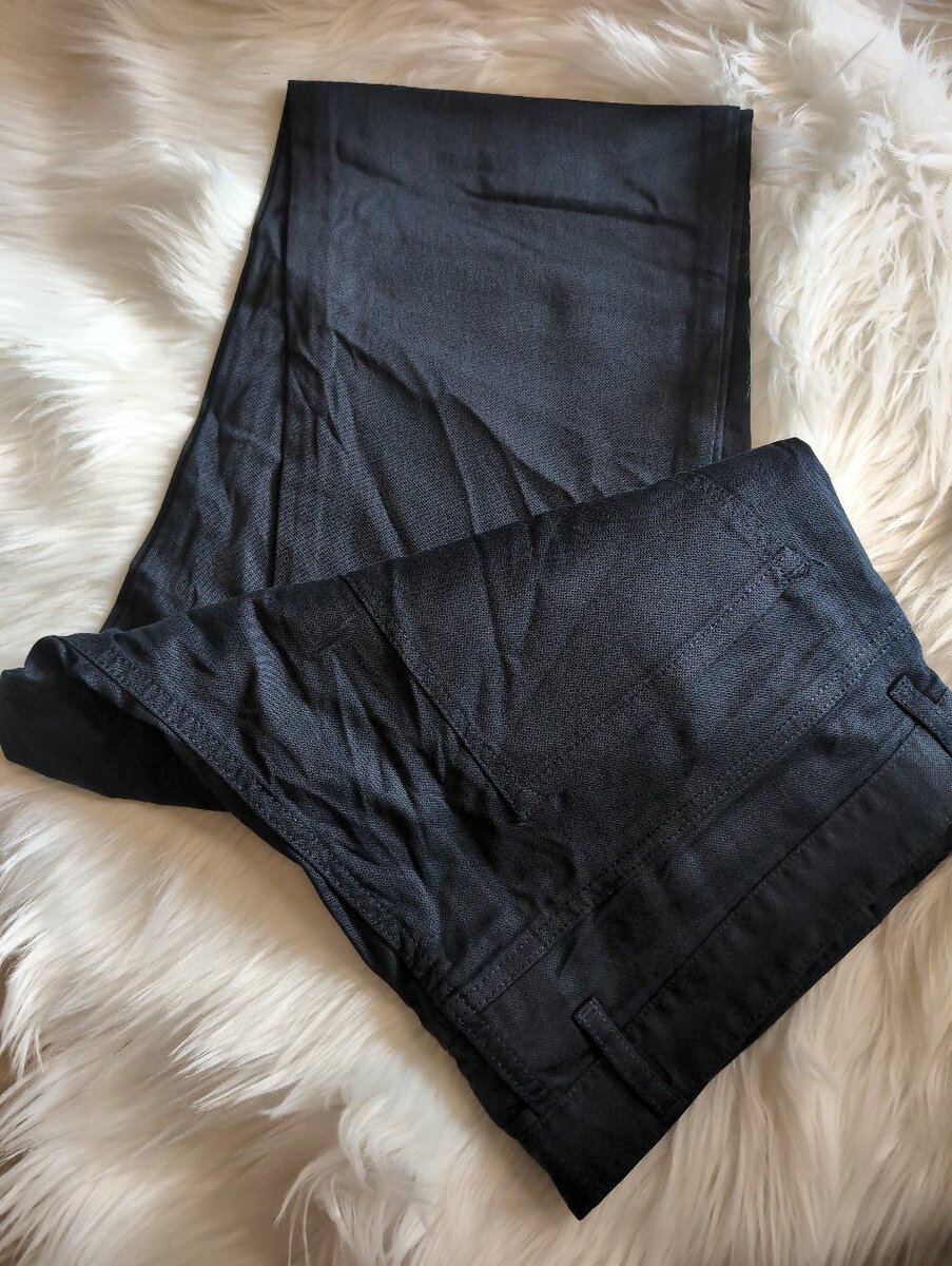 Men's blue black trousers