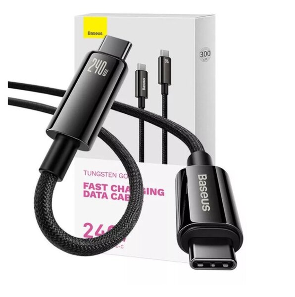Câble Baseus Tungsten Ultra Rapide Type-C Vers Type-C 240W 3