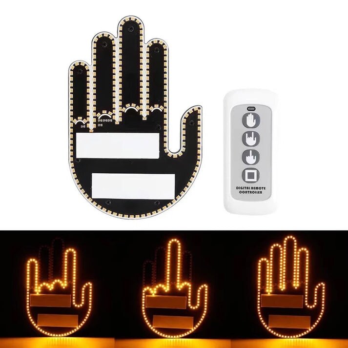 Funny Window Hand Gesture Light