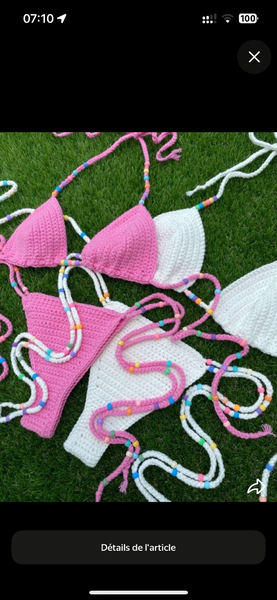 Bikini crochet en couleurs vives