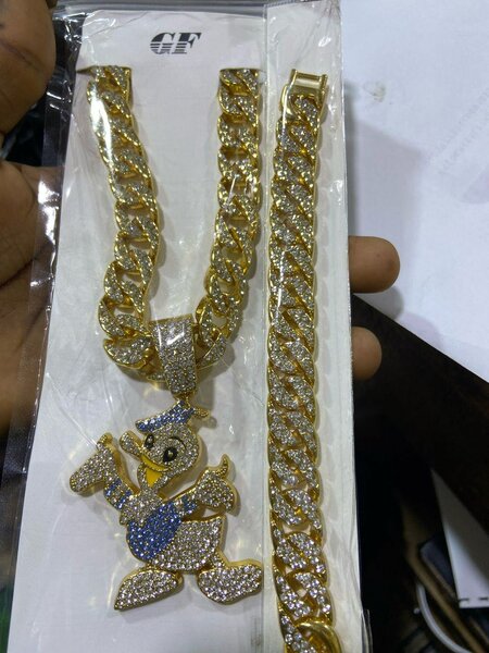 Collier et Bracelet Dorés avec Pendentif